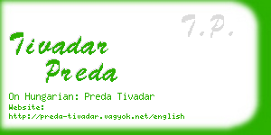 tivadar preda business card